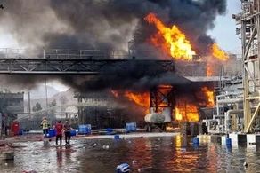 فوتی های حادثه آتش سوزی پالایشگاه نفت بندرعباس افزایش یافت