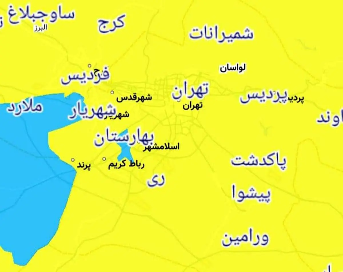 پاک ترین شهرستانهای استان تهران از لحاظ کرونا در نوروز 1400