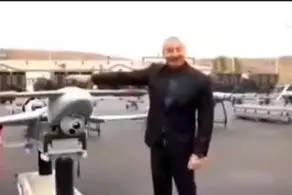 قدرتنمایی رئیس‌جمهور آذربایجان با پهپاد اسرائیلی/ چه پیامی به ایران داده شد؟+فیلم