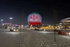 پرچم ایران بر فراز ساختمان نورعالم و اکسپو قزاقستان به نمایش درآمد+عکس 