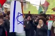 به آتش کشیدن پرچم اسرائیل در قلب انگلیس!