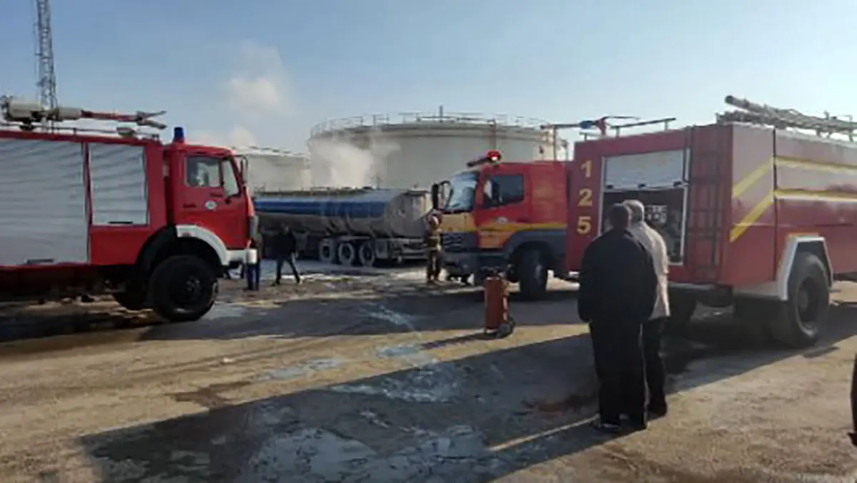 آتش به جان شرکت نفت کرمانشاه افتاد+ عکس