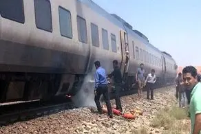 آتش سوزی در قطار یزد -تهران