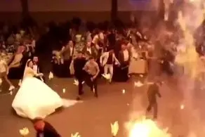 ویدئویی وحشتناک از آغاز آتش‌سوزی عروسی مرگبار عراق