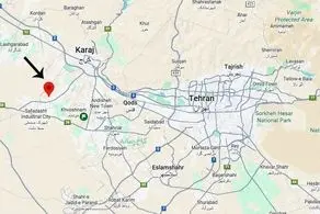 محل دقیق وقوع زمین لرزه کرج و فاصله آن از تهران