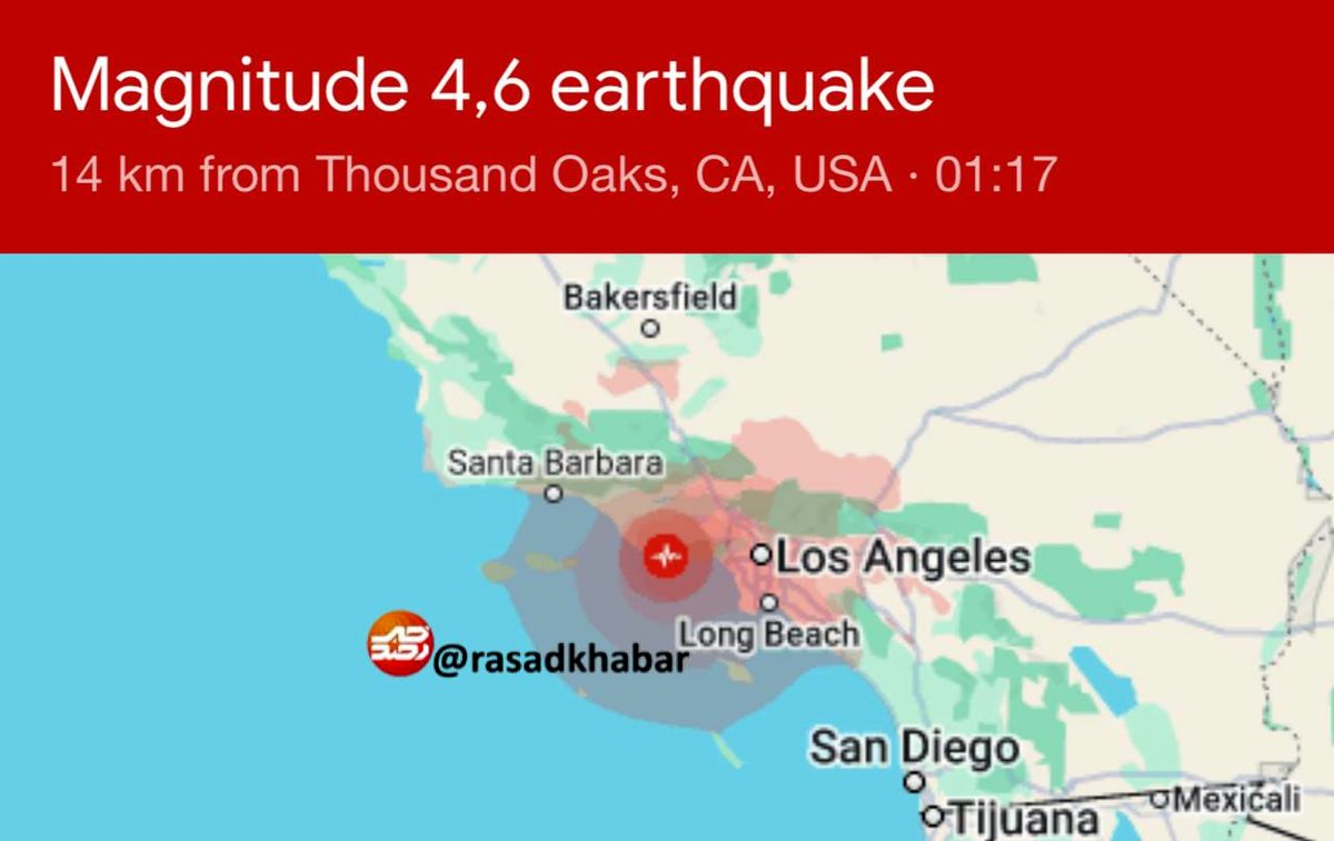 زلزله بزرگ در کالیفرنیا