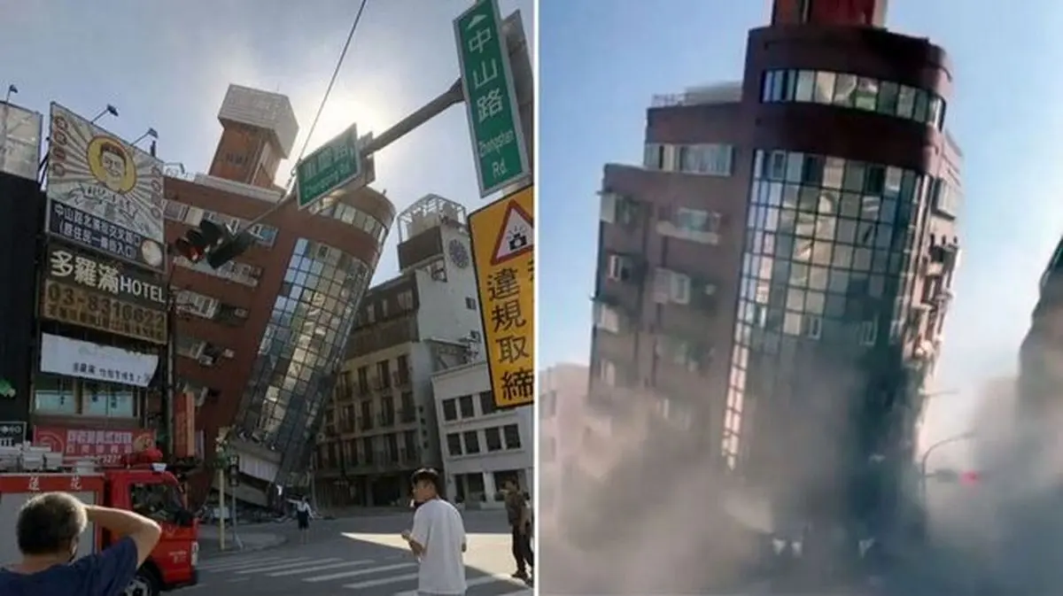 ویدئوی وحشتناک از لحظه زلزله 7.5 ریشتری در تایوان