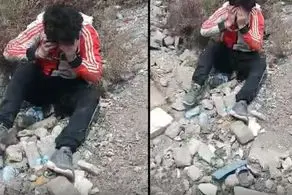 لحظه وحشتناک  از دستگیری پدر بی رحم کرجی که در حال دفن کردن دختربچه 5 ساله‌اش بود+ ویدئو