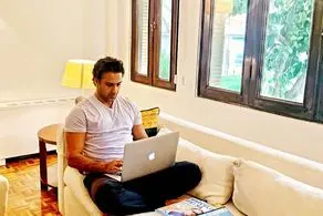 فرهاد مجیدی با پسرش بازگشت/ عکس