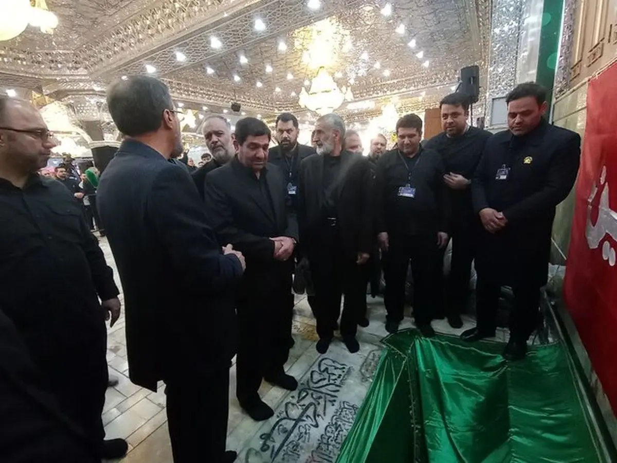 حضور مخبر در مراسم خاکسپاری شهید امیرعبداللهیان در شهر ری