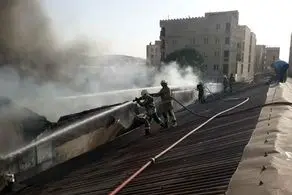 آتش به جان یک گاراژ ۳ هزار متری در بزرگراه آزادگان تهران افتاد