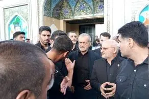 حضور پزشکیان در مراسم گرامیداشت فرماندهان شهید قرارگاه مرکزی خاتم الانبیاء