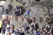 مدفون شدن۱۳ نفر در حادثه ترسناک ریزش ساختمان!