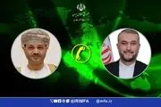 گفتگوی تلفنی وزرای امور خارجه جمهوری اسلامی ایران و سلطنت عمان 