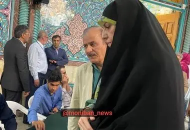 شهیندخت ملاوردی و همسرش در حسینیه ارشاد + عکس 