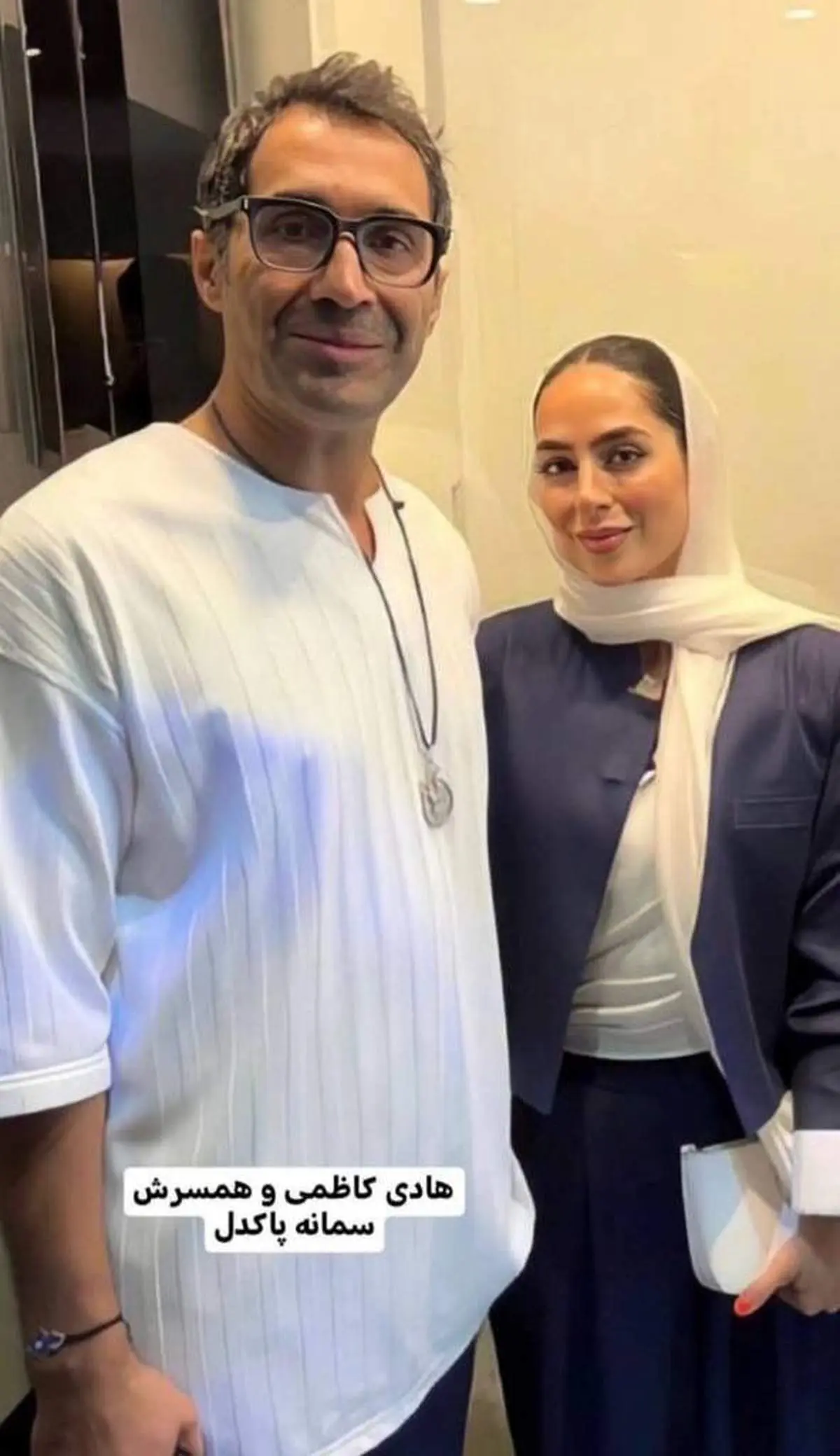 استایل جذاب سمانه پاکدل و هادی کاظمی در شیراز/ عکس