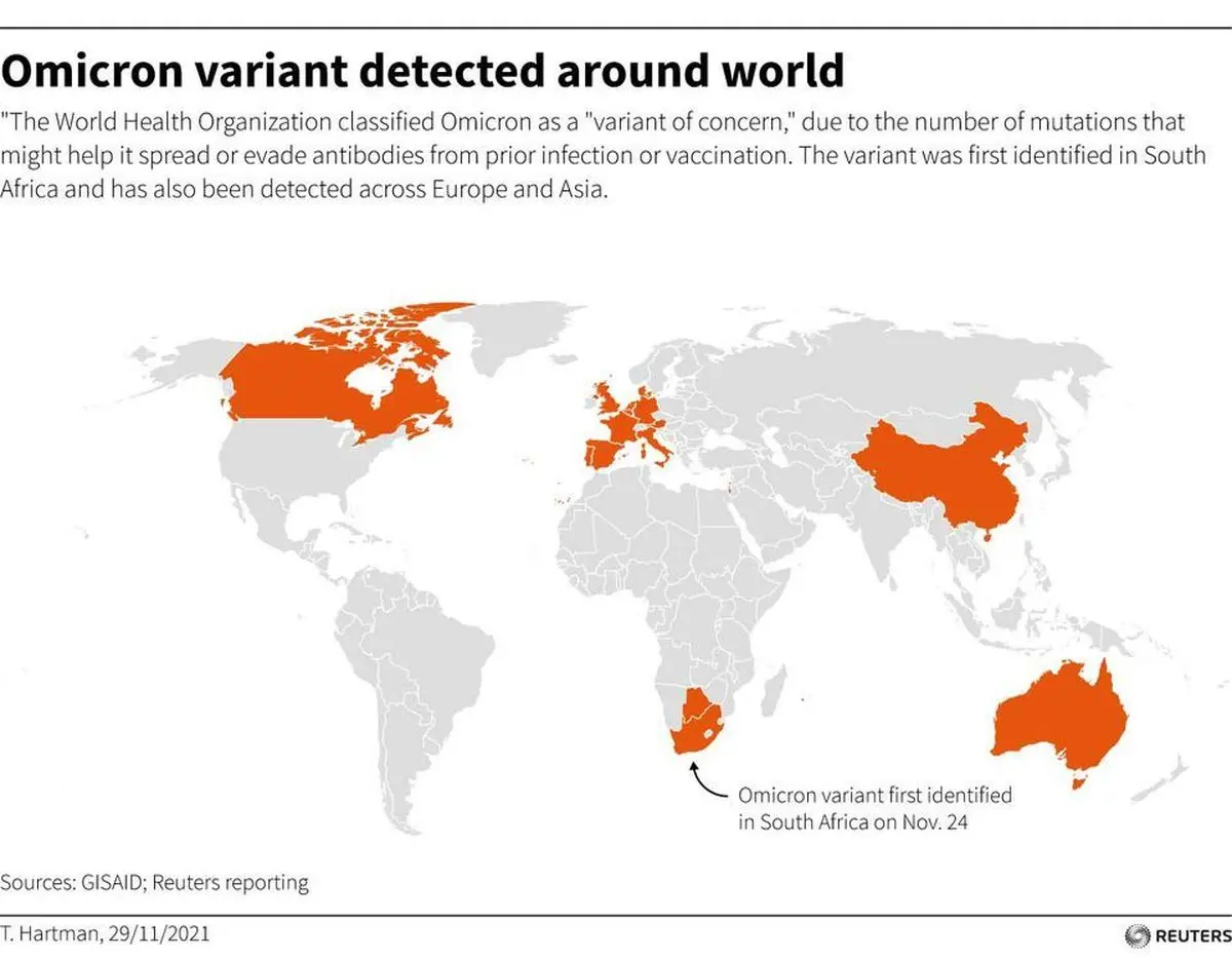اومیکرون به سرعت بر آفریقای جنوبی چنگ انداخت