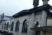 خسارت اساسی در آتش سوزی مسجد صاحب الزمان زیباکنار/ علت آتش سوزی

