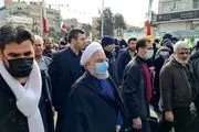 تصاویر حضور حسن روحانی در راهپیمایی ۲۲ بهمن+عکس