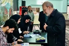 علی لاریجانی در مازندران رای داد + عکس 