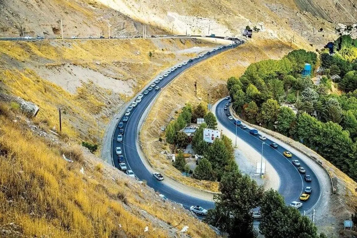 برقراری تردد خودروها در جاده کندوان