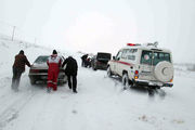 انسداد جاده هشتگرد به طالقان به علت بارش برف

