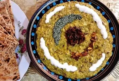 کشک بادمجان رژیمی خوشمزه با هواپز +راز خشک نشدن