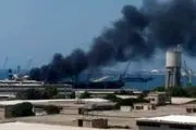 کشتی تجاری در آتش سوخت!+جزییات