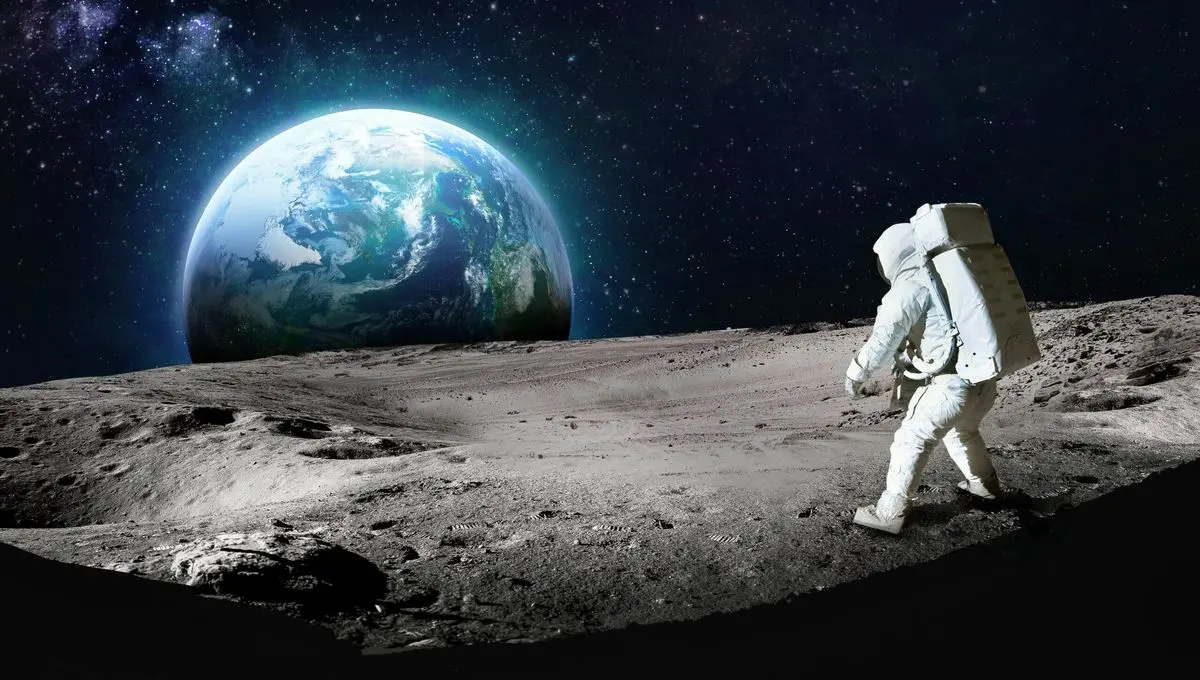 تلاش خنده دار فضانوردان برای اینکه روی ماه راه بروند+ ویدئو