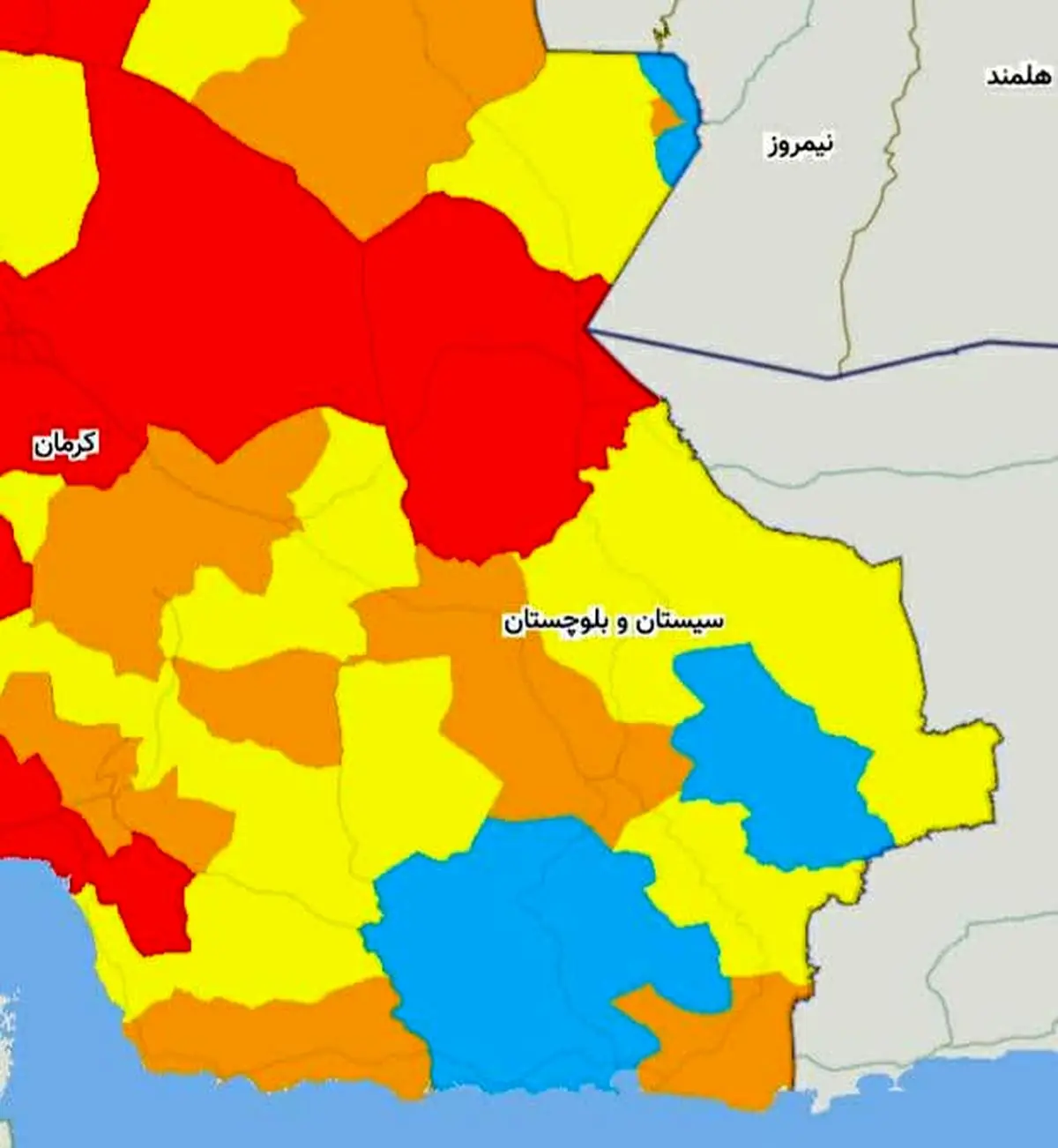 لیست کامل 9 شهرستان آبی کرونایی کشور تا 23 فروردین ماه