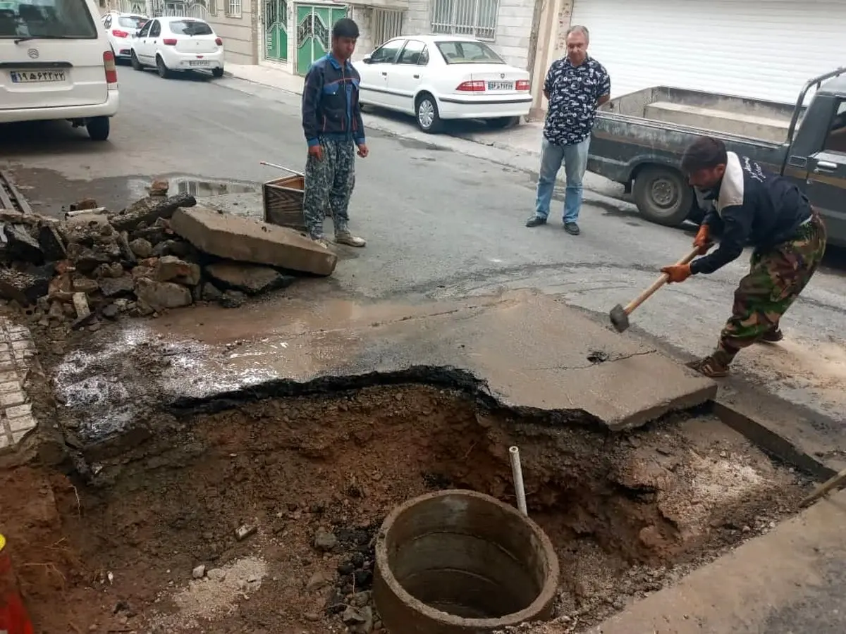 ایمن سازی معبر با رفع خطر از فرونشست زمین در منطقه 19