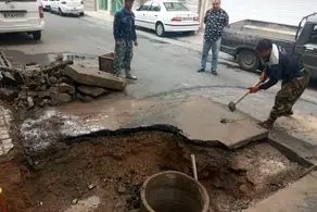 ایمن سازی معبر با رفع خطر از فرونشست زمین در منطقه 19