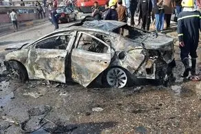 انفجار یک خودروی متعلق به وزارت دفاع