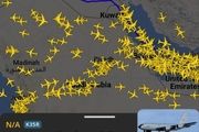 پرواز یک فروند هواپیمای بویینگ نظامی آمریکا در آسمان عراق
