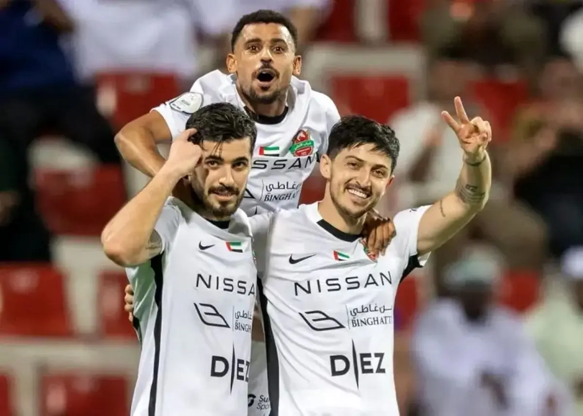 ببینید گل دیدنی شباب الاهلی مقابل خورفکان توسط سردار آزمون