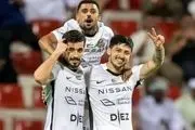 ببینید گل دیدنی شباب الاهلی مقابل خورفکان توسط سردار آزمون