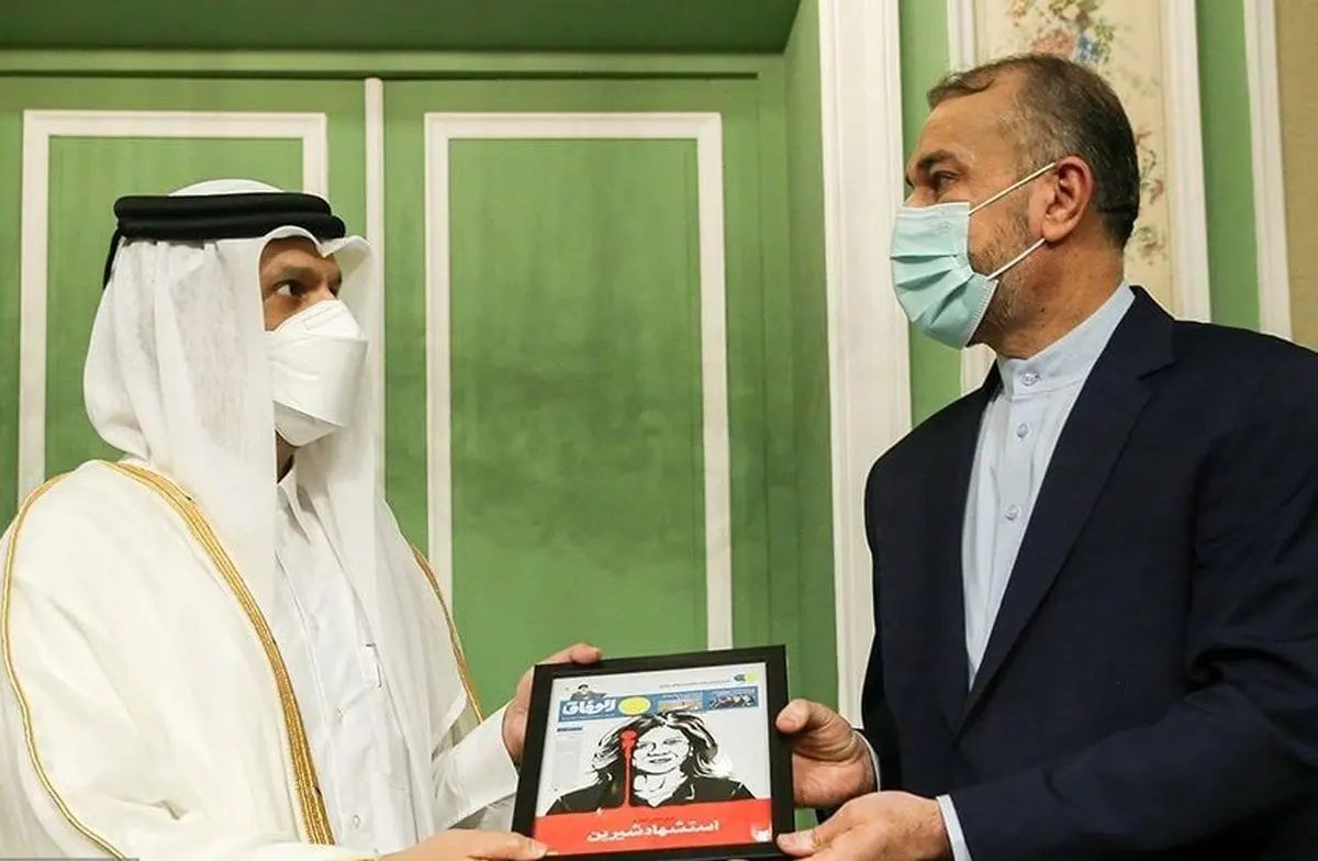 وزرای خارجه ایران و قطر شهادت شیرین ابوعاقله را محکوم‌ کردند‌