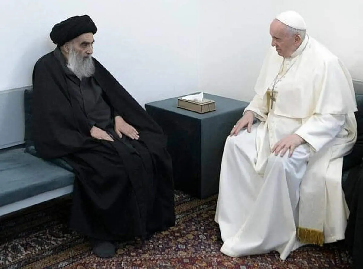 بیانیه دفتر آیتالله سیستانی در پی درگذشت پاپ فرانسیس