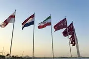 پرچم ایران در قطر به اهتراز درآمد