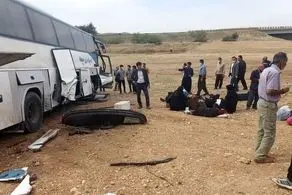 فاجعه واژگونی اتوبوس در محور سیرجان- شیراز

