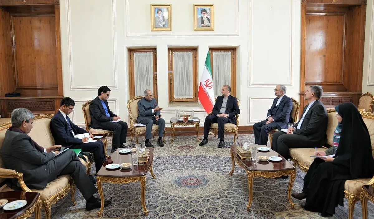 دیدار قائم مقام وزارت امور خارجه هند با وزیر امور خارجه در تهران 