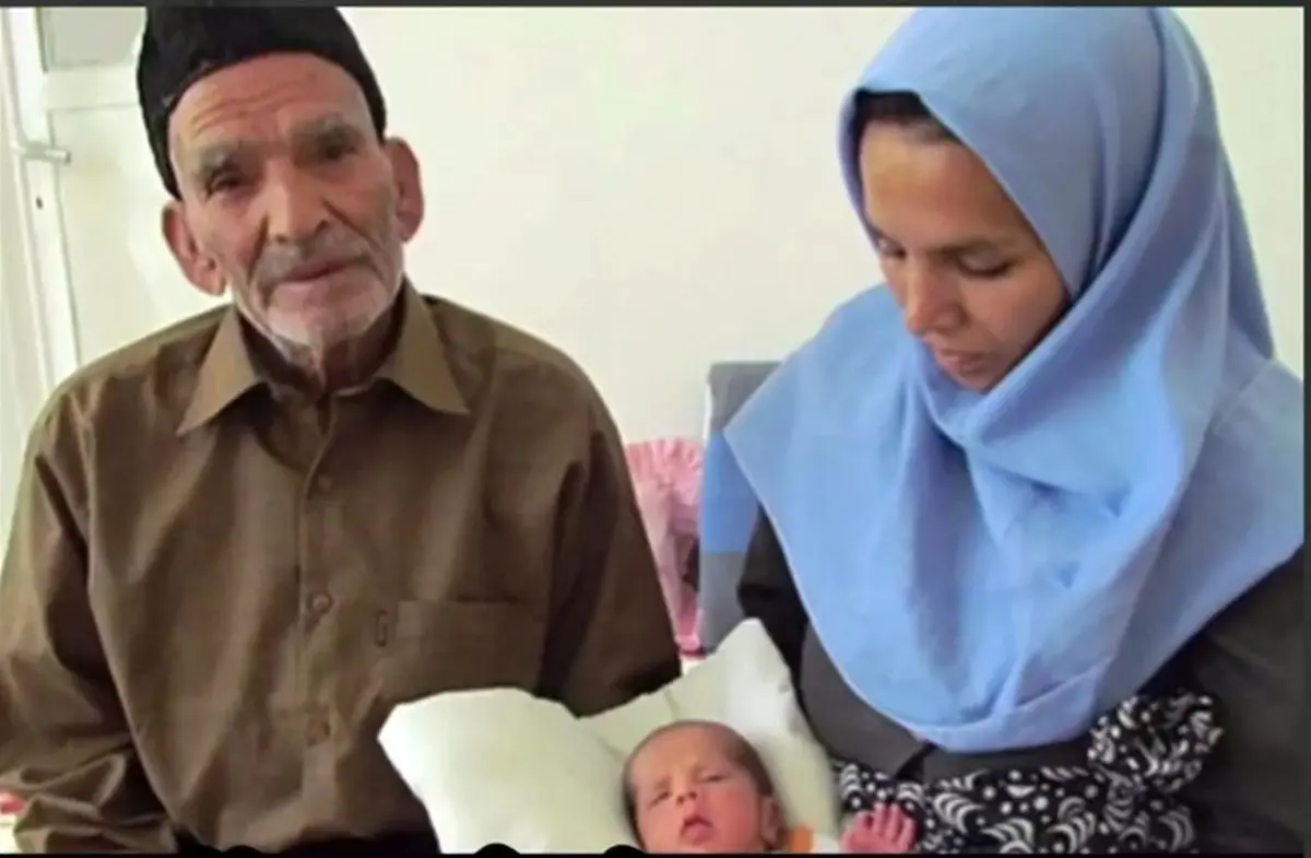 بارداری این زن جوان از پیرمرد 83 ساله ایرانی! + عکس