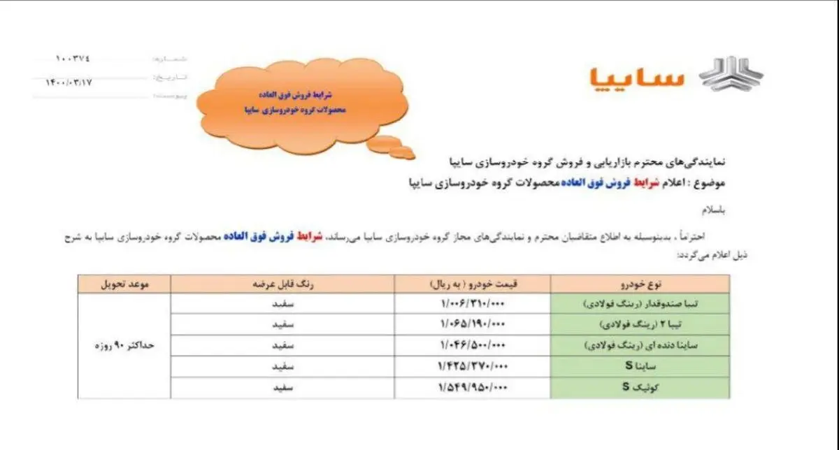 آغاز فروش فوری 5 محصول سایپا از فردا +جزئیات