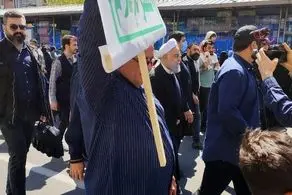 حضور دکتر روحانی در راهپیمایی روز جهانی قدس 