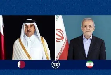 تماس تلفنی مسعود پزشکیان با امیر قطر 