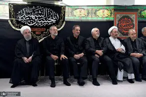 مراسم عزاداری در دفتر کار حسن روحانی برگزار شد/ ظریف و لاریجانی هم آمدند