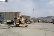اقدام نظامیان آمریکا قبل از خروج از فرودگاه کابل!