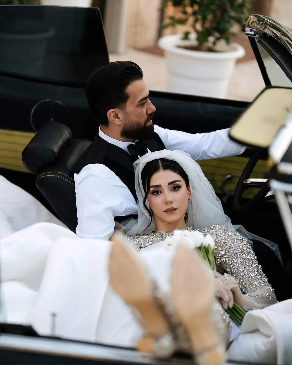 مرجان سلحشوری با لباس عروس/ تصاویر