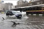 آبگرفتگی در سه معبر بزرگراهی تهران