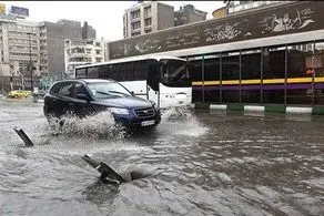 آبگرفتگی در سه معبر بزرگراهی تهران